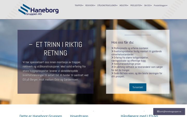 Screenshot of haneborggruppen.no