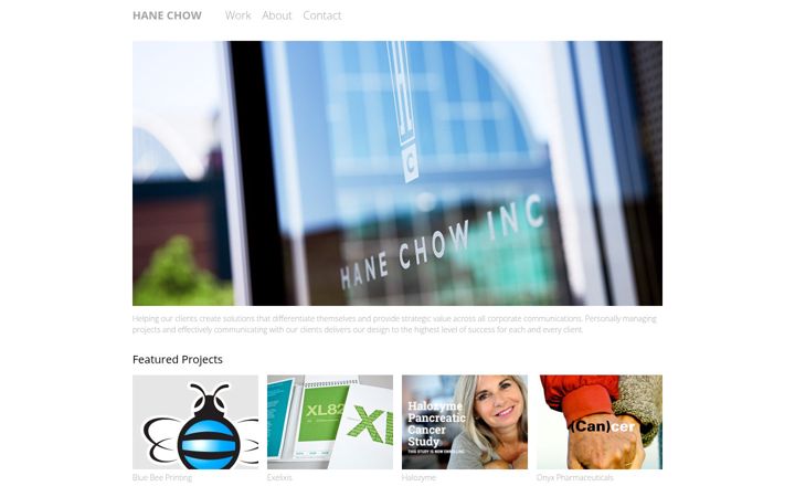 Screenshot of hanechow.com