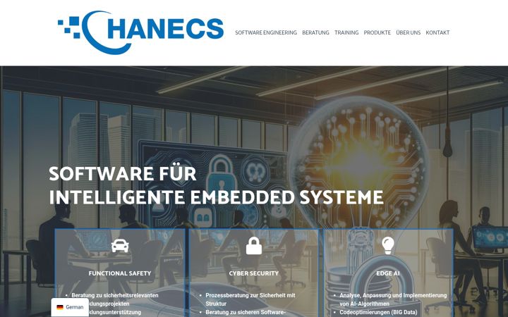 Screenshot of hanecs.de