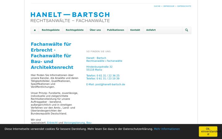 Snímek obrazovky hanelt-bartsch.de