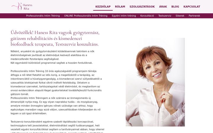 Posnetek zaslona haness-rita.hu