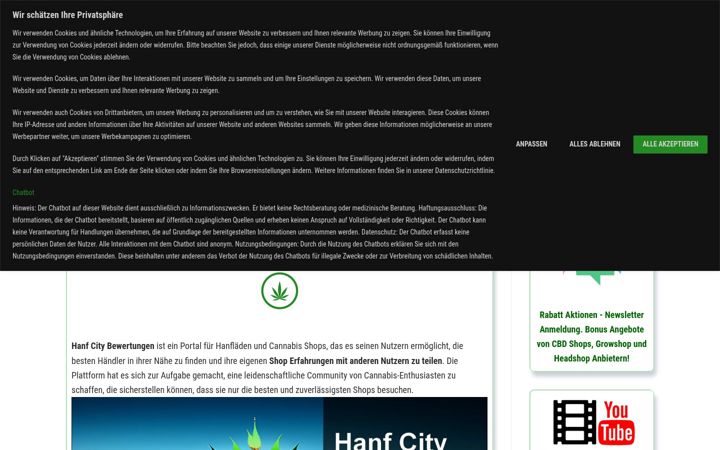 Screenshot of hanfcity.de