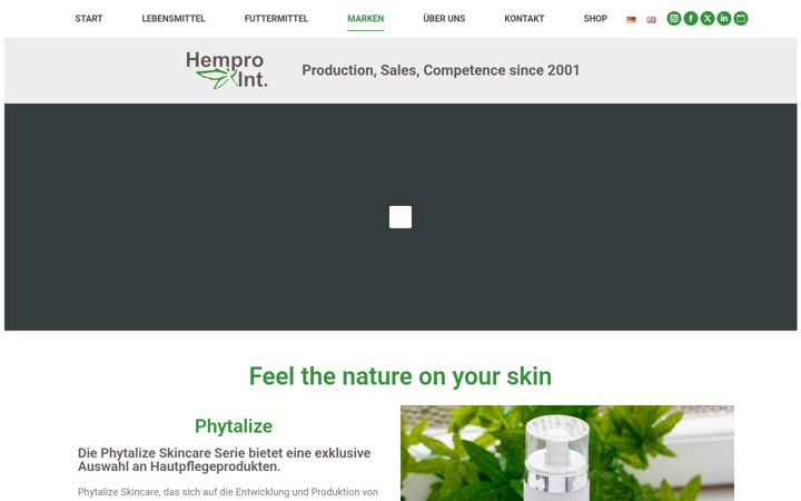 Screenshot of hanfcreme.eu