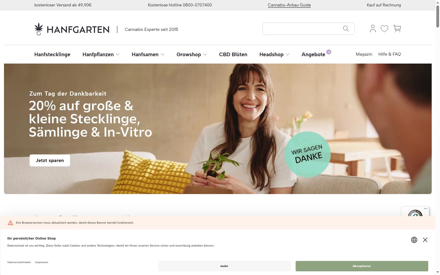 Screenshot tal-banner tal-kunsens muri qabel kwalunkwe interazzjoni