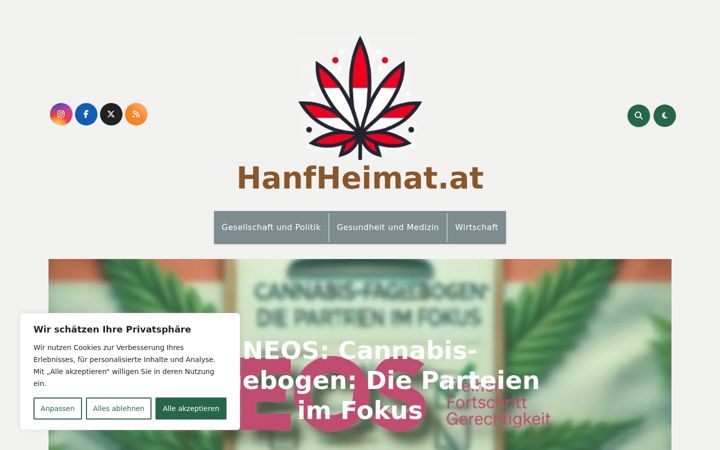 Screenshot of hanfheimat.at