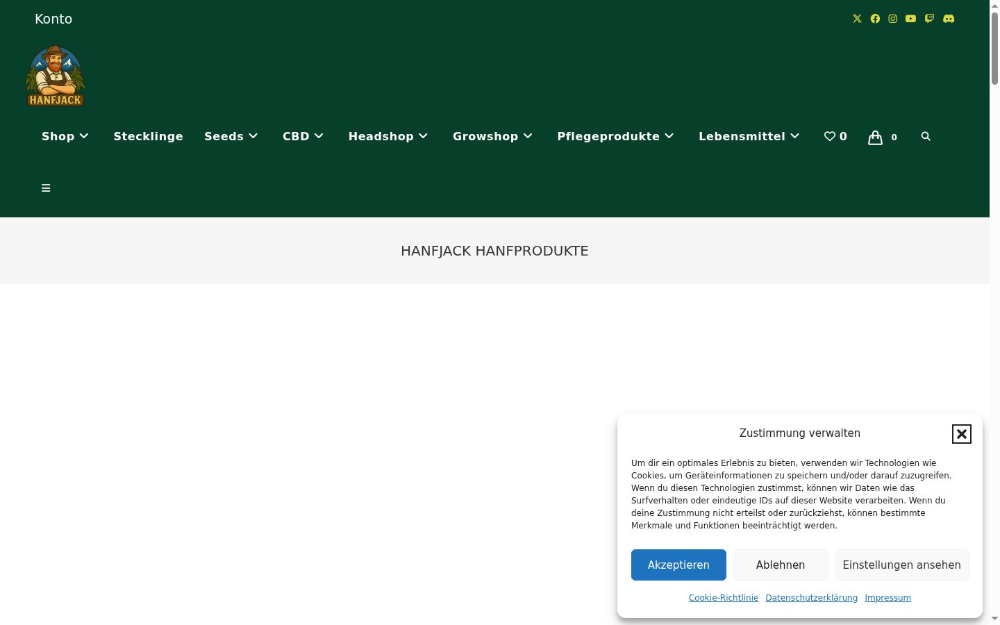 Capture d'écran de la bannière de consentement affichée avant toute interaction