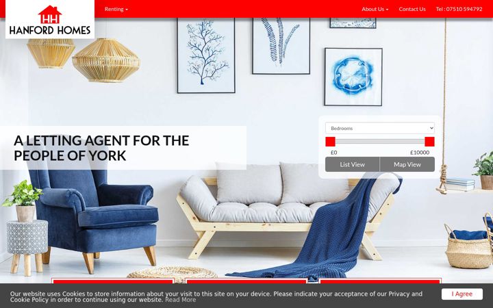 Screenshot of hanfordhomes.co.uk