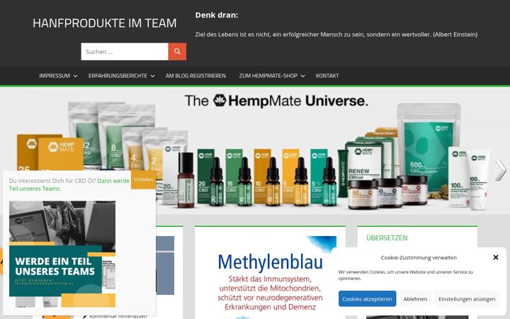 Screenshot ta' hanfprodukteteam.de