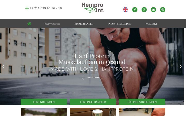 Screenshot ta' hanfprotein.de