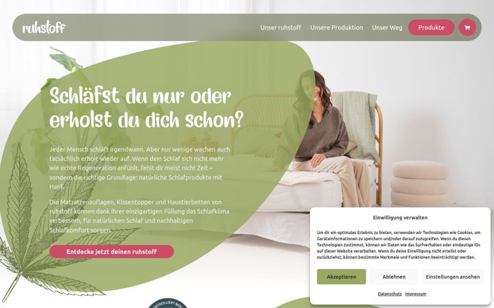 Screenshot of hanfsleepvital.com