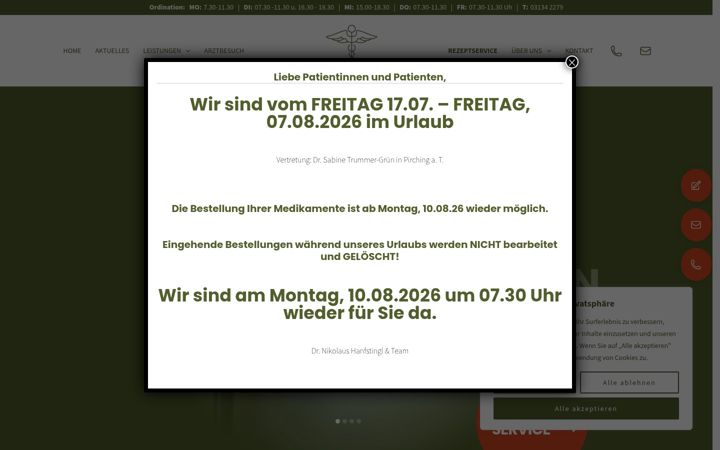 Screenshot of hanfstingl.at