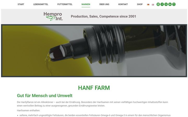 Screenshot of hanftee.eu