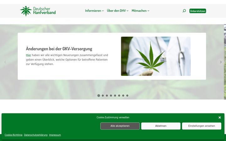 Screenshot ta' hanfverband.de