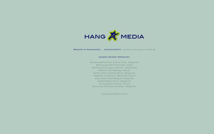 Screenshot of hang-on-media.de