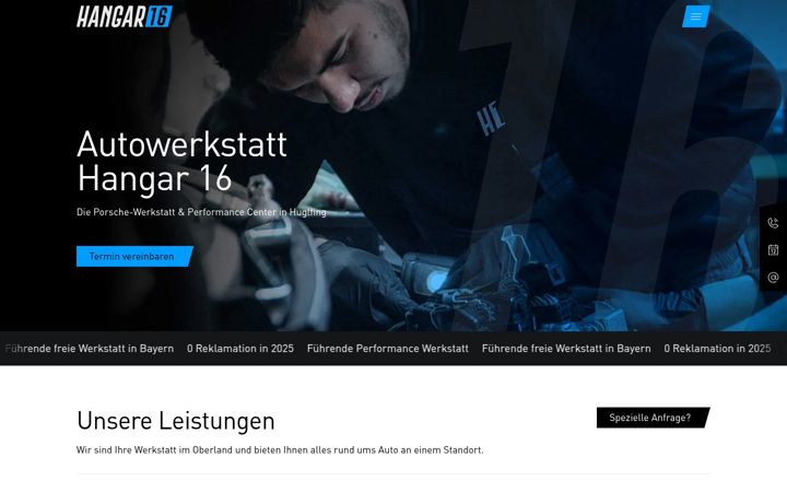 Screenshot of hangar-16.de