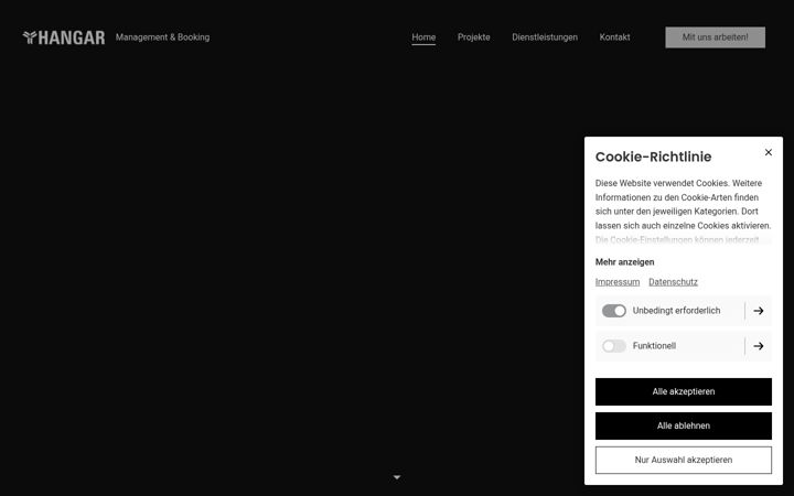 Screenshot of hangar-group.ch