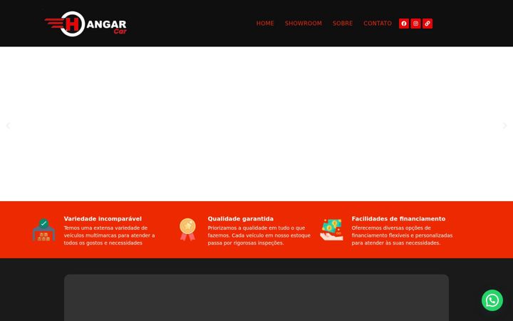Screenshot of hangarcar.com.br