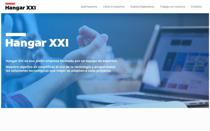 Screenshot of hangarxxi.com