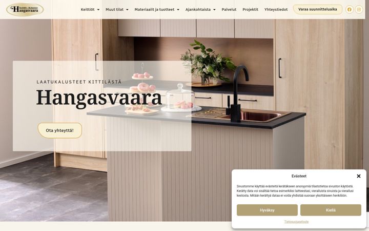 Screenshot of hangasvaara.fi