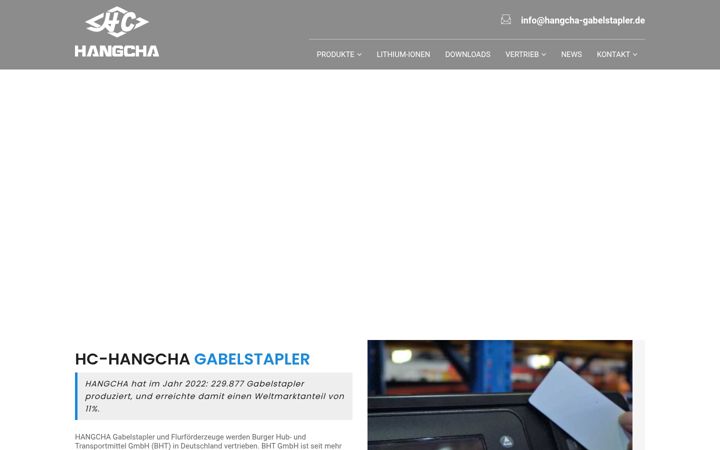 Screenshot of hangcha-gabelstapler.de