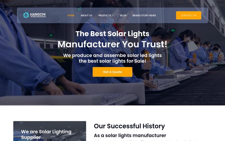 Screenshot of hangchisolarlights.com