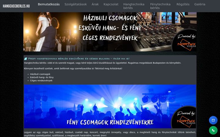 Screenshot of hangcuccberles.hu