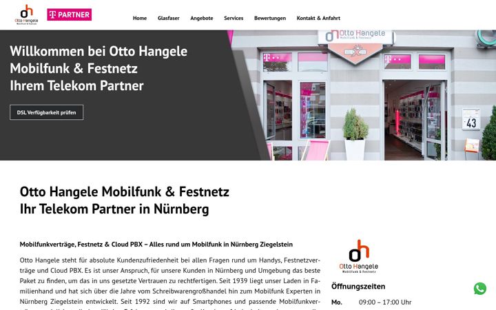 Screenshot of hangele.de