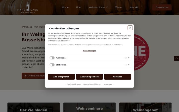 Screenshot of hanglage.de