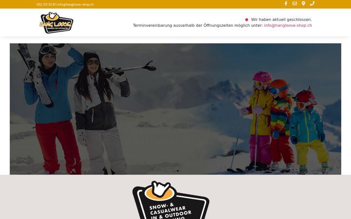 Screenshot of hangloose-shop.ch
