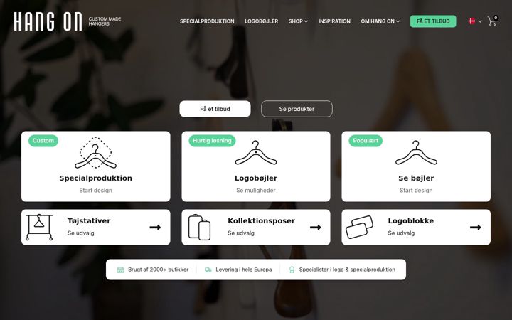 Screenshot of hangon.dk