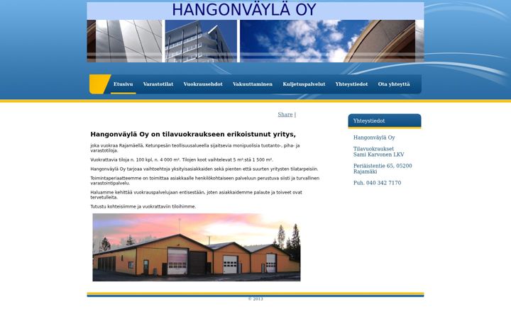 Screenshot of hangonvayla.com