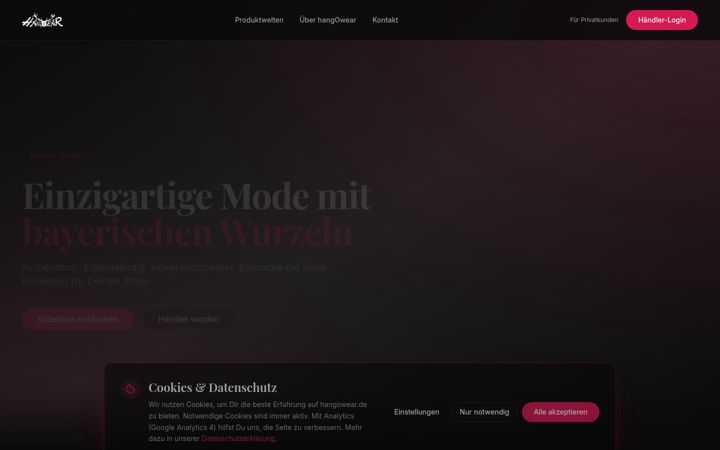 Screenshot of hangowear.de