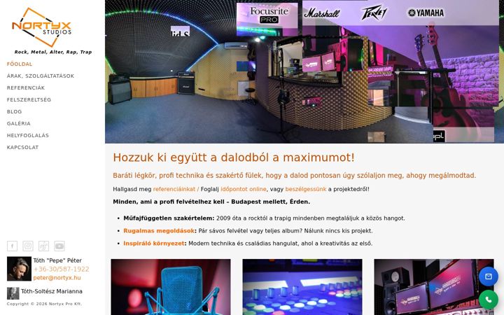 Screenshot of hangstudio.eu