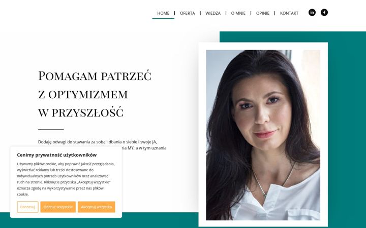 Screenshot of haniakozlowska.pl