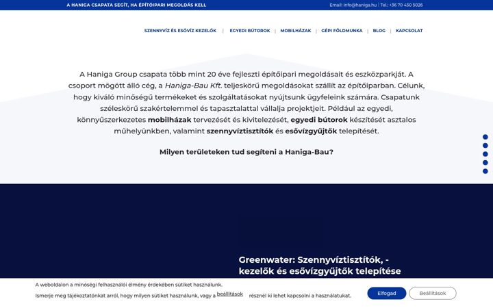 Screenshot of haniga.hu