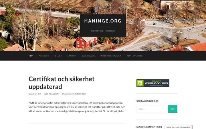 Screenshot of haninge.org