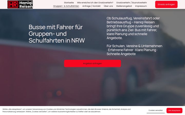Screenshot of haniqi-reisen.de