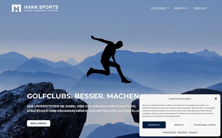 Screenshot of hank-sports.com