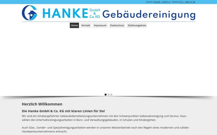Screenshot of hanke-gmbh.com