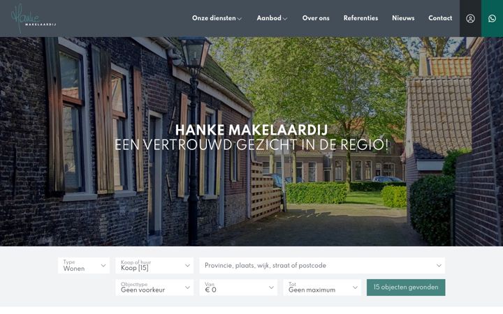 Screenshot of hankemakelaardij.nl