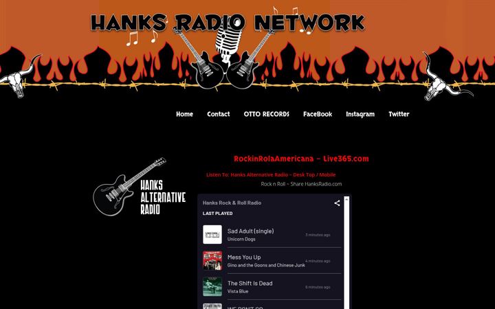 Screenshot of hanksradio.com