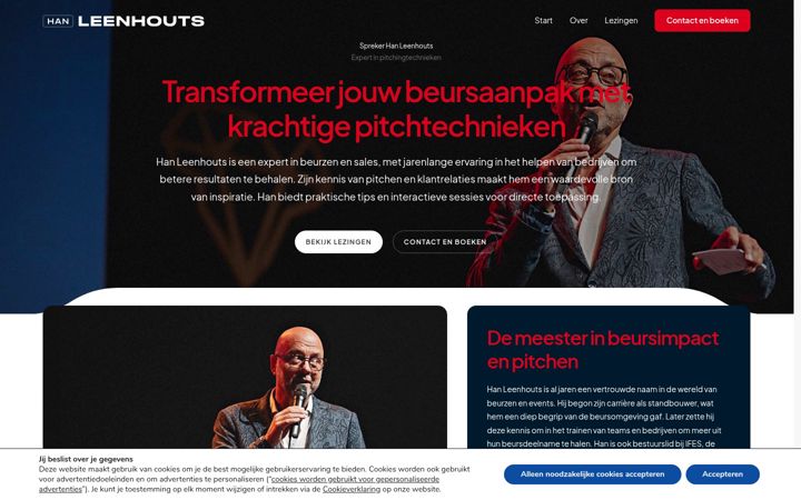 Screenshot of hanleenhouts.nl