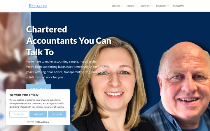 Screenshot of hanleyandco.co.uk