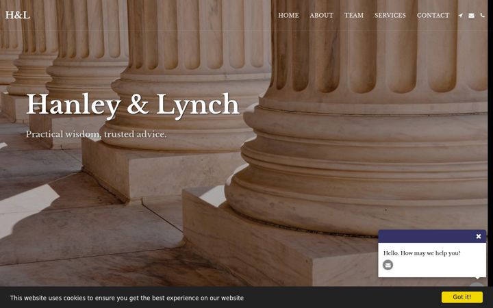 Screenshot of hanleyandlynch.ie
