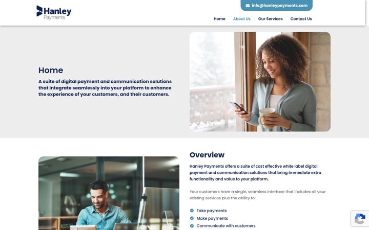 Screenshot of hanleypayments.com