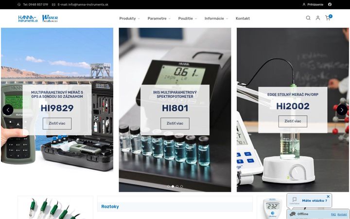 Screenshot of hanna-instruments.sk