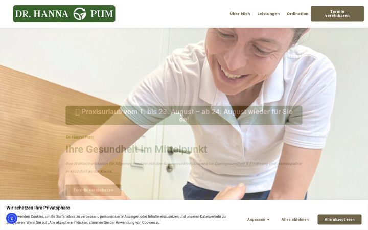 Screenshot of hanna-pum.at