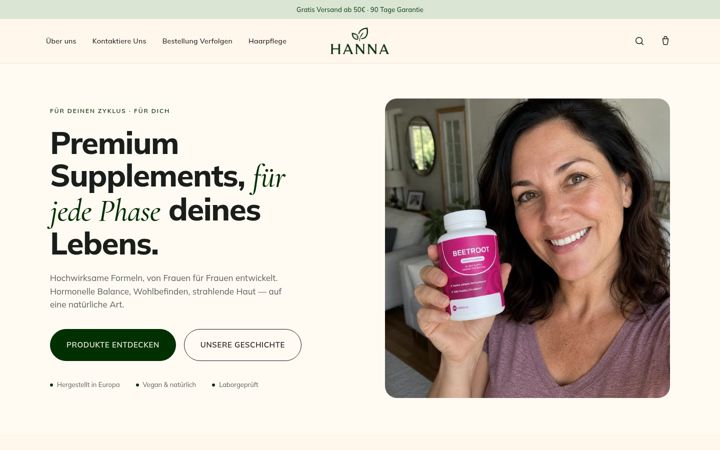 Screenshot of hanna-silberzaubercrafts.de