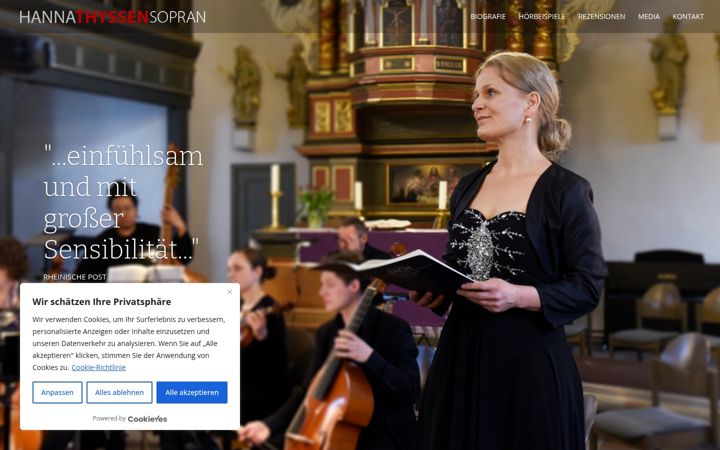 Skærmbillede af hanna-thyssen.de
