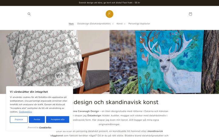 Screenshot of hannacavanaghdesign.com